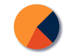 Pie chart representative of the comprehensive exam to become a certified corporate FP&A professional